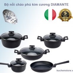 Bộ nồi chảo phủ kim cương DIAMANTE